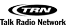 A radio station logo with the word trn written in black.